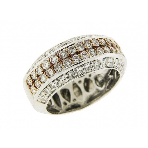 .78 ct Diamond Ring Men's Round Cut Pave Set 18k Yellow Gold