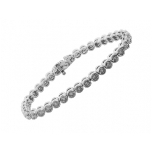 5.00ct Diamond 14k Gold Bezel Set Milgrain Tennis Bracelet