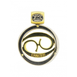 SAURO Men's 18k Two-Tone Gold Cancer Zodiac Sign Pendant