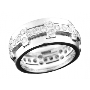 1.1 ct Diamond Eternity Wedding Band Ring 18k White Gold