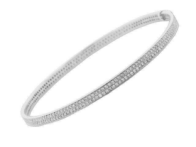 2 0ct Row Pave Diamond 18k White Gold Bangle Bracelet At Vonora 2 0ct Row Pave Diamond 18k White Gold Bangle Bracelet